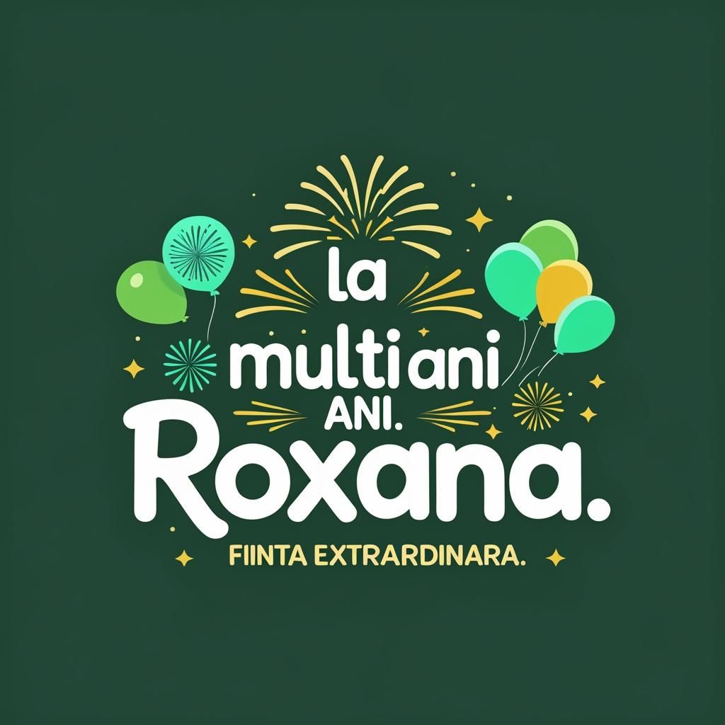 La mulți ani Roxana!